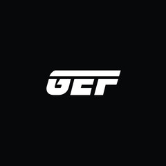 Minimal Letters GEF Logo Design