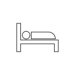 bed icon vector icon. Simple element illustration. Man on bed symbol design. Can be used for web and mobile.