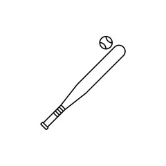 Baseball icon vector isolated on white background, Baseball sign , thin elements or linear logo design in outline style