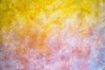 yellow and Orange paint cement wall , vintage wall Textured background .
