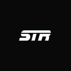 Minimal Letters STR Logo Design