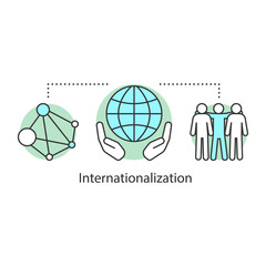 Internationalization concept icon