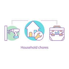 Household chores concept icon
