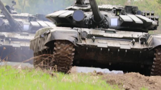 Two Tanks Moving Forward