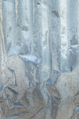 Old rusty zinc sheet wall or corrugated wall