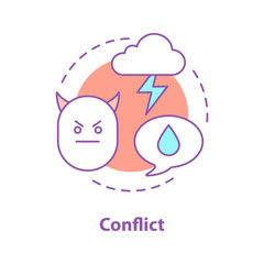 Conflict concept icon
