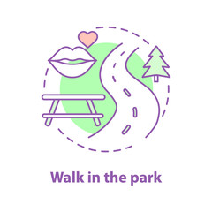Walk in the park concept icon