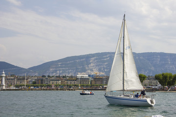 Sailboat in the lake