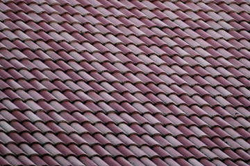 Close up of mix color Tile roofs patterns