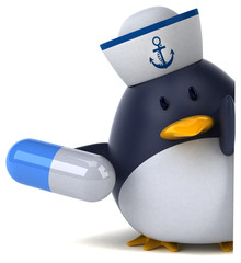 Fun penguin - 3D Illustration