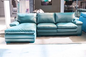 modern style of interior decoration the leather sofa