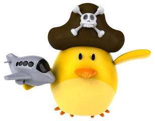 Yellow bird - 3D Illustration