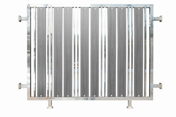 Wrought stainless steel and wood fence