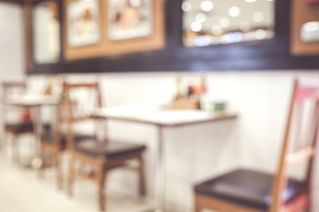 Blurred background : blur cafe with bokeh light background, banner, food and drink concept