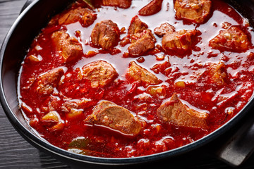 close-up of Red Chile and Pork Stew