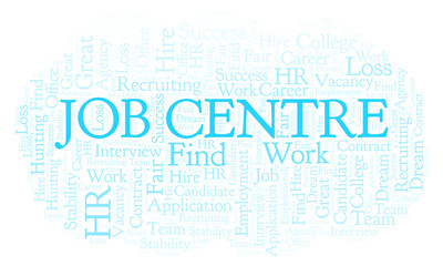Fototapeta premium Job Centre word cloud.