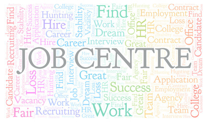 Fototapeta premium Job Centre word cloud.