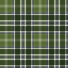 Obraz premium Green checkered plaid seamless fabric texture