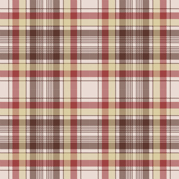 Brown plaid pixel fabric texture seamless pattern