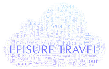 Leisure Travel word cloud.