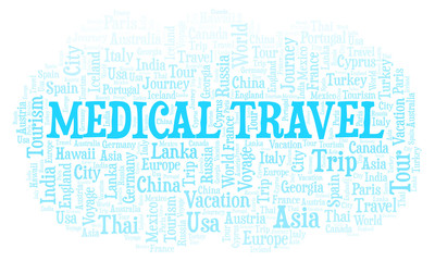 Medical Travel word cloud.