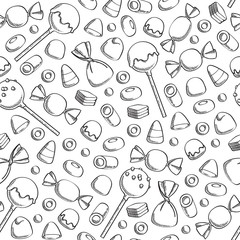Sweets icons background - vector illustration.