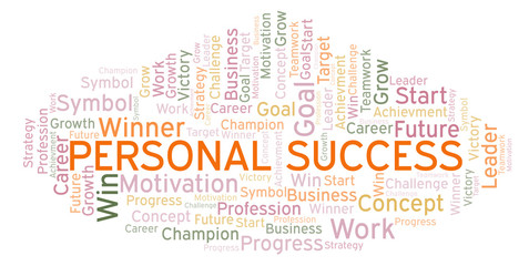 Personal Success word cloud.