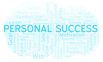Obraz premium Personal Success word cloud.