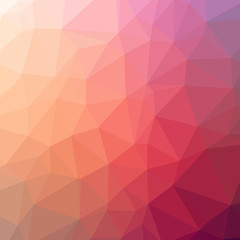 Illustration of beautiful red low poly background.