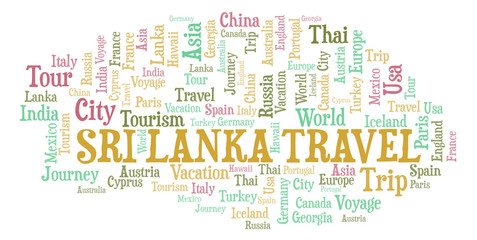 Sri Lanka Travel word cloud.
