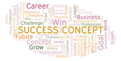 Success Concept word cloud.