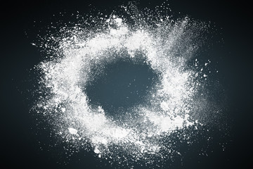 Abstract dust explosion frame background