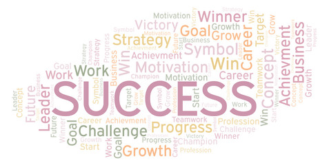 Success word cloud.