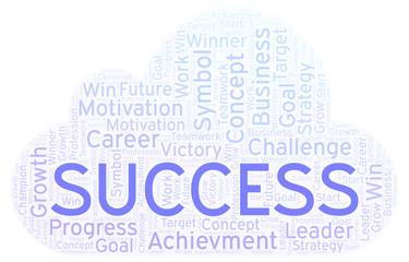 Success word cloud.