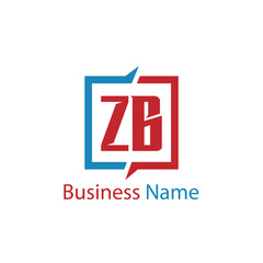 Initial Letter ZB Logo Template Design