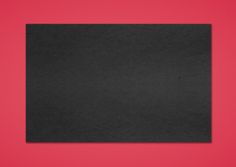 paper balck on red background