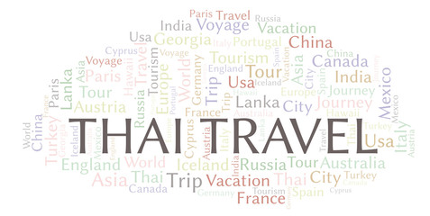 Thai Travel word cloud.