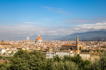 Fototapeta na wymiar Aerial View of Florence with Cathedral of Saint Mary of Flower, Italy, Europe