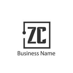 Initial Letter ZC Logo Template Design
