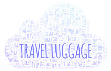 Obraz premium Travel Luggage word cloud.