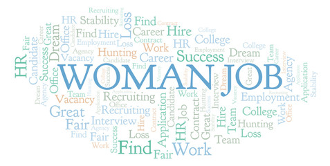 Obraz premium Woman Job word cloud.