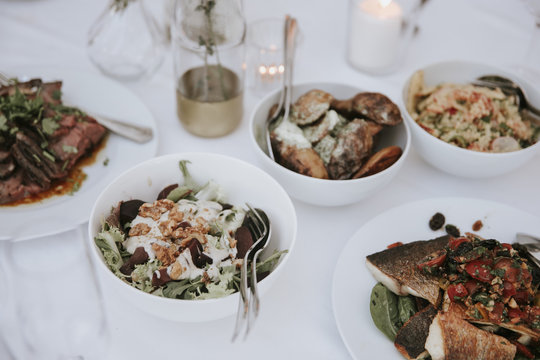 Essen auf einer Hochzeit