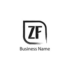 Obraz premium Initial Letter ZF Logo Template Design