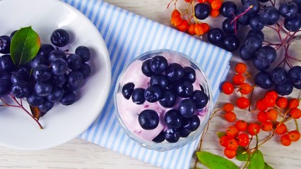 Delicious and beautiful dessert with fresh berries.
