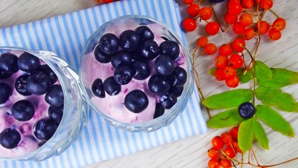 Delicious and beautiful dessert with fresh berries.
