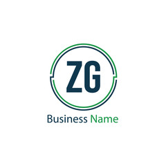 Initial Letter ZG Logo Template Design