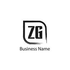 Obraz premium Initial Letter ZG Logo Template Design