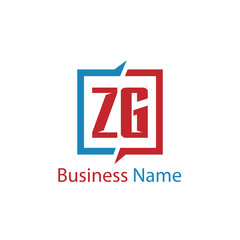 Initial Letter ZG Logo Template Design