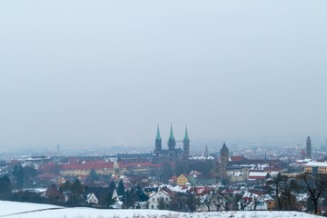 Stadtansicht Bamberg grauer Wintertag
