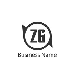 Initial Letter ZG Logo Template Design